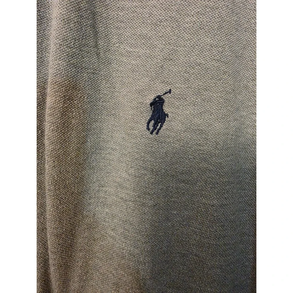 Polo Ralph Lauren Mens 6XL Big Grey Cotton Pique Short Sleeve Polo Pony Logo